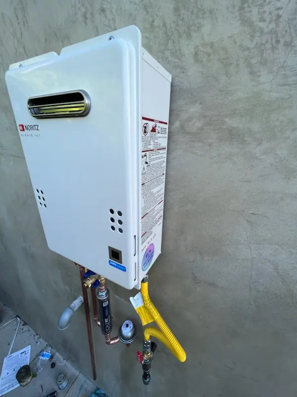 Tankless water heater installation for Mayer homes